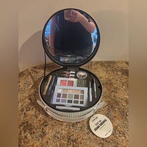 Makeup Vanity Kit with Mirror - Silver Disco Case
